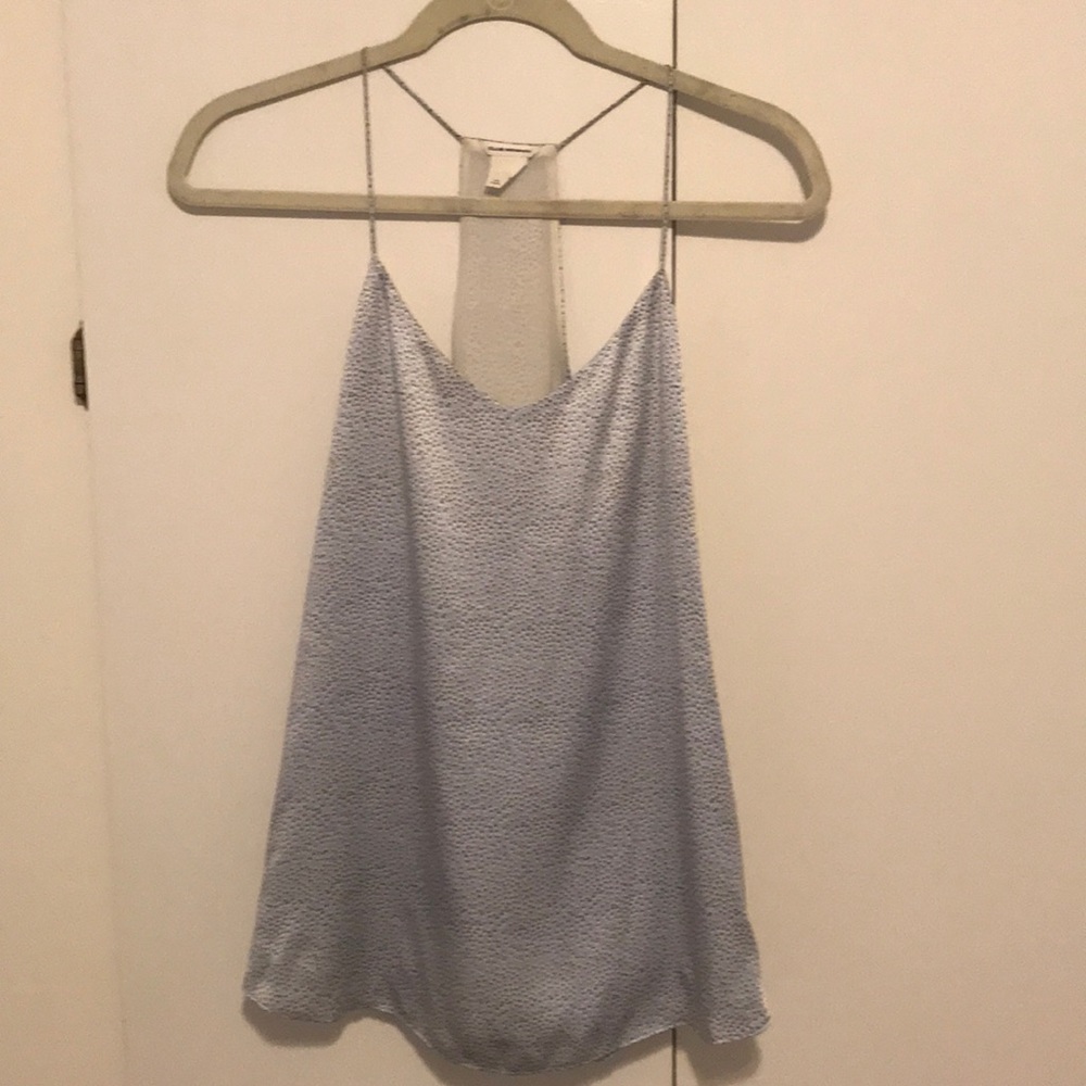 Club Monaco light blue silk top